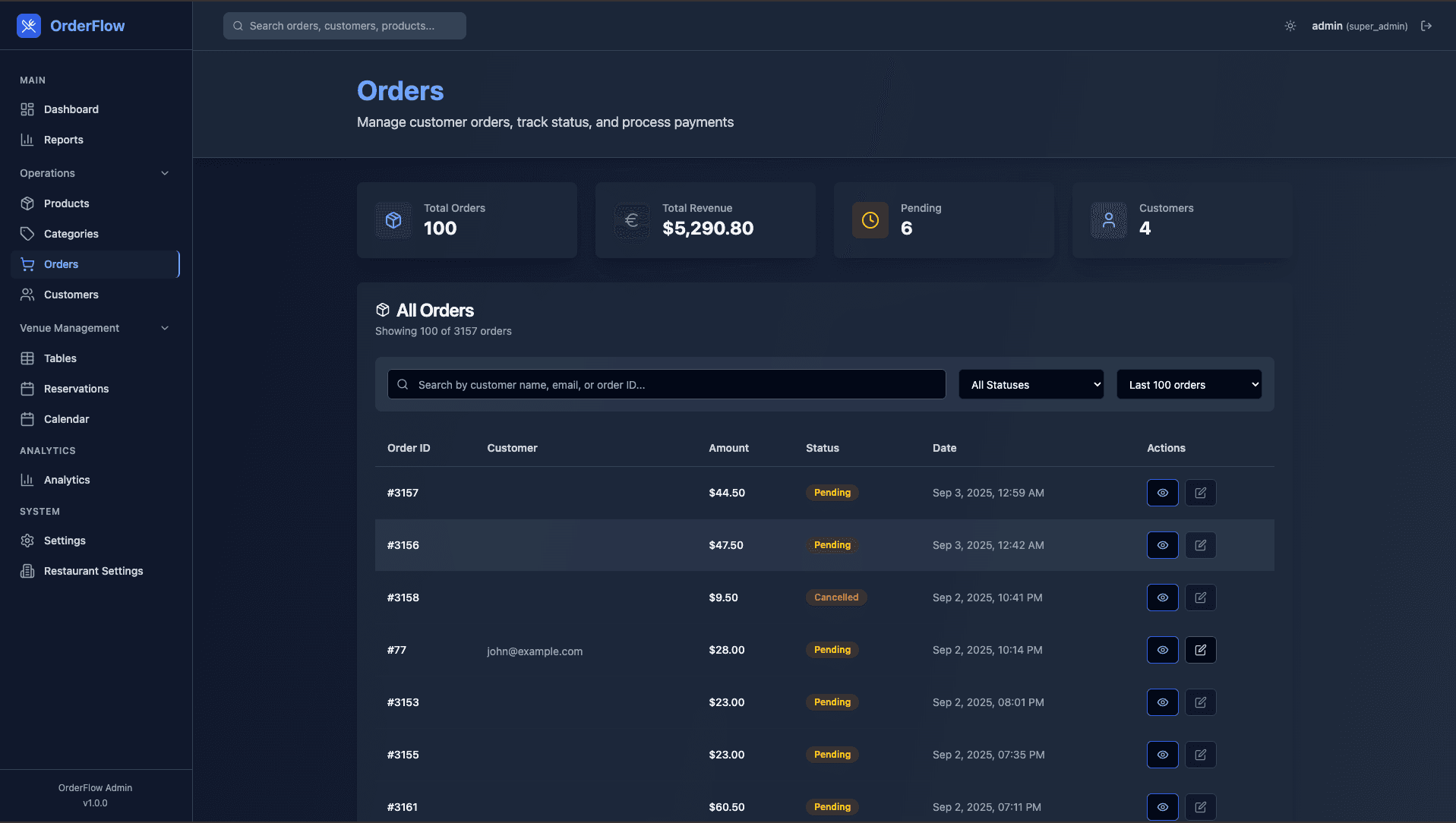 OrderFlow Screenshot 4